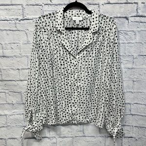 Topshop Polka-Dot Sheer Blouse
